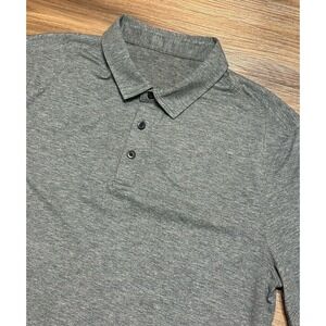 Lululemon Evolution Grey Performance Stretch Polo Shirt Men's Sz XL